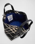 Image 5 of 6: Burberry Check Canvas Shopper Tote Bag