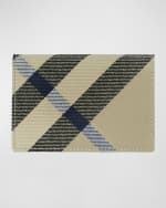 Image 4 of 5: Burberry Bifold Check Leather Card Case