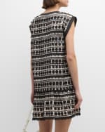 Image 4 of 6: Marie Oliver Herra Floral-Embroidered Fringe-Trim Mini Dress