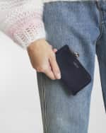 Image 3 of 4: Loewe Pebble Zip Leather Card Holder