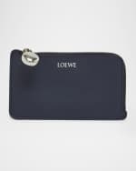 Image 1 of 4: Loewe Pebble Zip Leather Card Holder