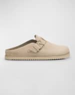 Image 1 of 6: REPRESENT Men's Initial Buckle Suede Mules