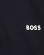 Image 2 of 3: BOSS Boy's Logo Cotton Knit Short-Sleeve Polo Shirt, Size 4-16