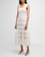 Image 5 of 6: Zimmermann Pop Trimmed Midi Dress