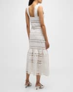 Image 4 of 6: Zimmermann Pop Trimmed Midi Dress