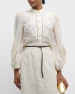 Image 3 of 6: Zimmermann Ottie Embroidered Blouse