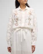 Image 3 of 6: Zimmermann Halliday Lace Flower Shirt