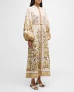 Image 5 of 6: Zimmermann Golden Buttoned Midi Dress
