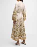 Image 3 of 6: Zimmermann Golden Buttoned Midi Dress