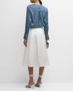 Image 3 of 6: Dea Kudibal Abey Pleated A-Line Midi Skirt