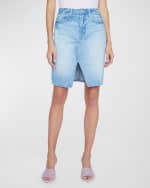 Image 2 of 5: L'Agence Tylee Denim Knee-Length Skirt
