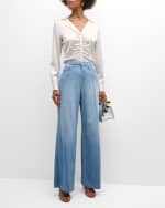 Image 5 of 6: L'Agence Alicent High-Rise Sneaker Wide-Leg Jeans