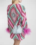 Image 2 of 6: Valentino Garavani Rockstud Drawstring Leather Bucket Bag