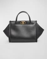 Image 1 of 6: Valentino Garavani VLOGO Medium Leather Tote Bag