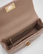 Image 5 of 6: Valentino Garavani Small Spike Rockstud Quilted Leather Shoulder Bag