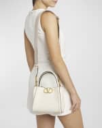 Image 2 of 6: Valentino Garavani Alltime VLOGO Small Leather Top-Handle Bag