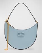 Image 1 of 6: Valentino Garavani VLOGO Mini Leather Hobo Bag