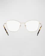 Image 3 of 5: Miu Miu Logo Steel & Plastic Butterfly Optical Glasses