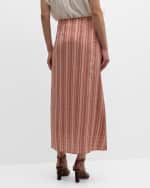 Image 4 of 6: Vanessa Bruno Calyp Ruched Geometric-Print Midi Skirt
