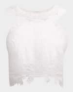 Image 1 of 7: Vanessa Bruno Alanda Eyelet-Embroidered Cotton-Linen Top