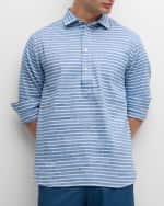 Image 4 of 6: Swims Men's Scario Stripe Polo Shirt