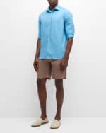 Image 5 of 6: Swims Men's Malfa Garment-Dyed Casual Button-Down Shirt