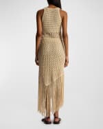 Image 3 of 4: A.L.C. Leona Knit Fringe Midi Skirt