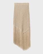 Image 1 of 4: A.L.C. Leona Knit Fringe Midi Skirt