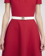 Image 2 of 2: Valentino V-Logo Bold Edition Leather Belt