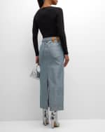 Image 4 of 6: DARKPARK Erika Metallic Denim Skirt