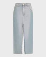 Image 1 of 6: DARKPARK Erika Metallic Denim Skirt