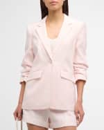 Image 2 of 6: Cinq a Sept Kylie 3/4-Sleeve Linen Cotton Blazer
