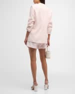 Image 3 of 6: Cinq a Sept Kylie 3/4-Sleeve Linen Cotton Blazer