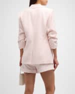 Image 4 of 6: Cinq a Sept Kylie 3/4-Sleeve Linen Cotton Blazer