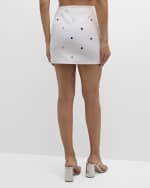 Image 4 of 6: Cinq a Sept Doris Mirror Denim Mini Skirt