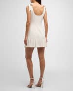 Image 3 of 6: Cinq a Sept Harlyn Scoop-Neck Bow Mini Dress