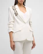 Image 2 of 7: Cinq a Sept Kylie Diamond Daisies Embellished Jacket