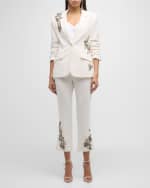 Image 5 of 7: Cinq a Sept Kylie Diamond Daisies Embellished Jacket