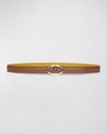 Image 1 of 2: Valentino The Bold Edition V-Logo Leather Belt