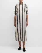 Image 2 of 6: Toteme Jacquard Striped Tunic Shirtdress
