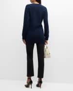 Image 5 of 6: Valentino Garavani V-Logo Chain Wool Cardigan