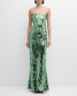 Image 2 of 6: Bronx and Banco Farah Strapless Sequin Column Gown