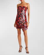 Image 2 of 5: Halston Ari Strapless Animal-Print Sequin Mini Dress