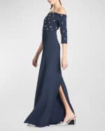 Image 5 of 6: Sachin & Babi Amarette Off-Shoulder Crystal-Embellished Gown