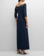 Image 4 of 6: Sachin & Babi Amarette Off-Shoulder Crystal-Embellished Gown