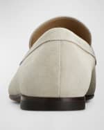 Image 4 of 4: Tod's Men's Mocassino Cuoio Suede Penny Loafers