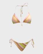 Image 1 of 5: Zimmermann Halliday Triangle Two-Piece Bikini Set