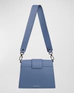 Image 4 of 5: STRATHBERRY Crescent Box Flap Leather Shoulder Bag