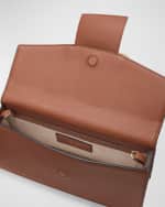 Image 5 of 6: STRATHBERRY Crescent Mini Flap Leather Crossbody Bag