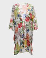 Image 1 of 6: Johnny Was Metalli Giorno Ruffle Kimono